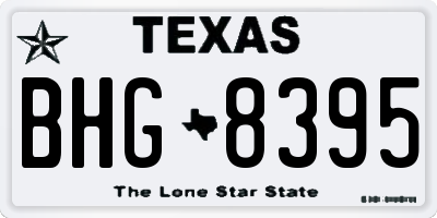 TX license plate BHG8395