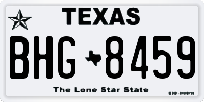 TX license plate BHG8459
