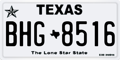 TX license plate BHG8516