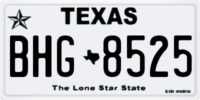 TX license plate BHG8525