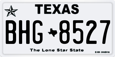 TX license plate BHG8527