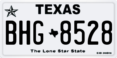 TX license plate BHG8528