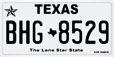 TX license plate BHG8529