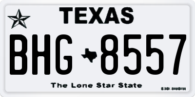 TX license plate BHG8557