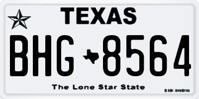 TX license plate BHG8564
