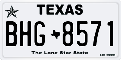 TX license plate BHG8571