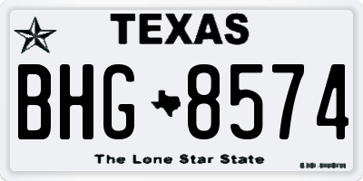 TX license plate BHG8574