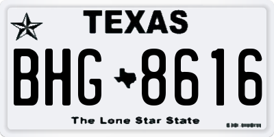 TX license plate BHG8616