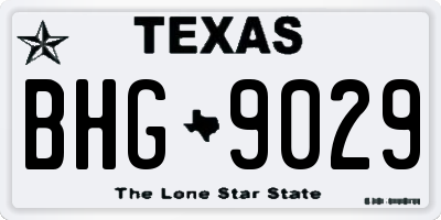 TX license plate BHG9029