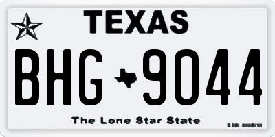 TX license plate BHG9044