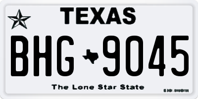TX license plate BHG9045