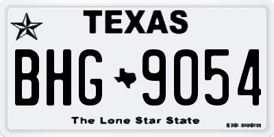 TX license plate BHG9054