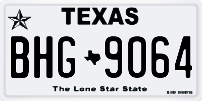 TX license plate BHG9064
