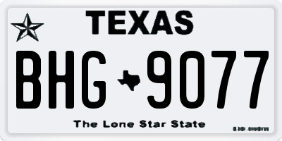 TX license plate BHG9077