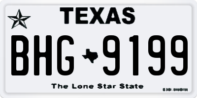 TX license plate BHG9199