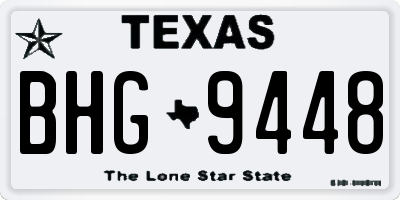 TX license plate BHG9448