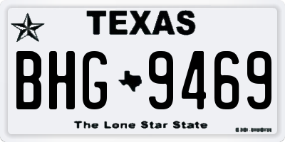 TX license plate BHG9469