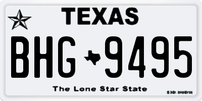 TX license plate BHG9495