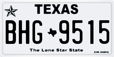 TX license plate BHG9515
