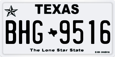TX license plate BHG9516