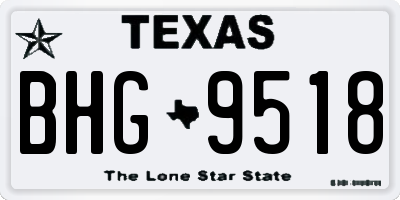 TX license plate BHG9518