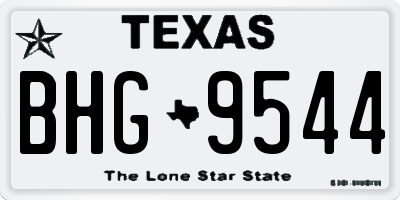 TX license plate BHG9544