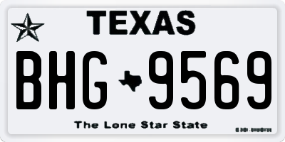 TX license plate BHG9569