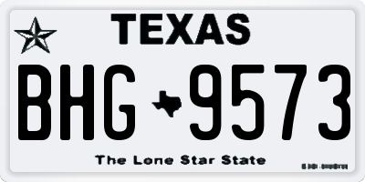 TX license plate BHG9573