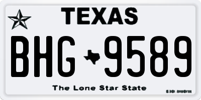 TX license plate BHG9589