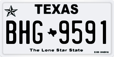 TX license plate BHG9591