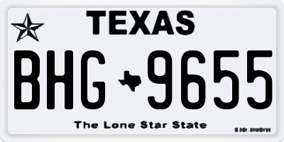 TX license plate BHG9655