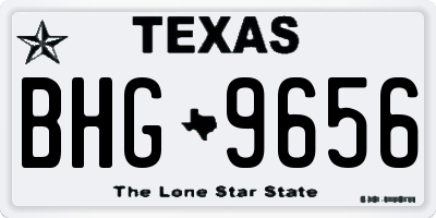 TX license plate BHG9656