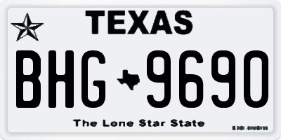 TX license plate BHG9690