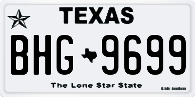 TX license plate BHG9699
