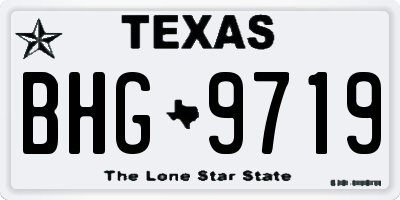 TX license plate BHG9719
