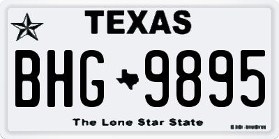 TX license plate BHG9895