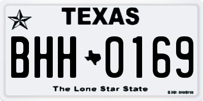 TX license plate BHH0169