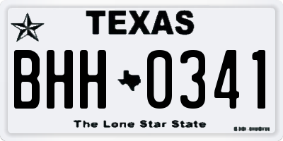 TX license plate BHH0341