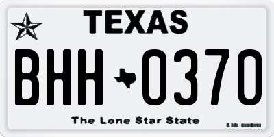 TX license plate BHH0370
