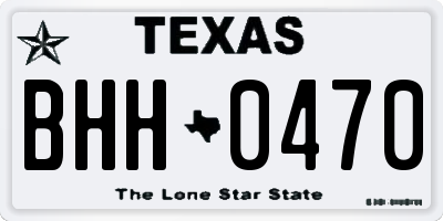 TX license plate BHH0470