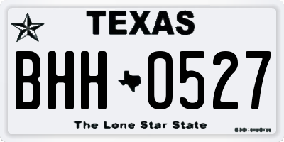 TX license plate BHH0527