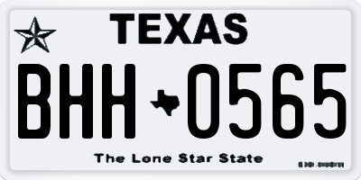TX license plate BHH0565