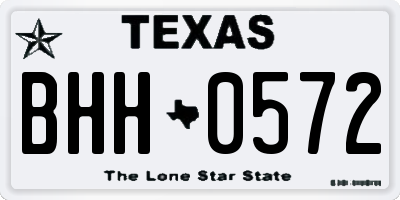 TX license plate BHH0572