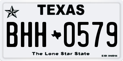 TX license plate BHH0579