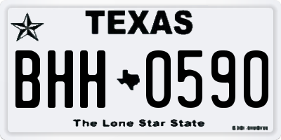 TX license plate BHH0590
