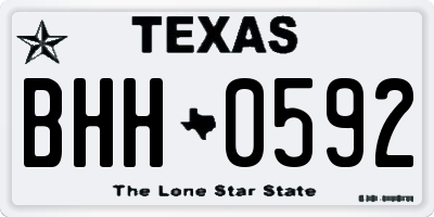 TX license plate BHH0592