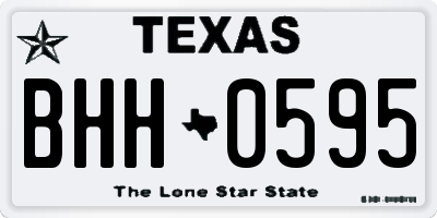 TX license plate BHH0595