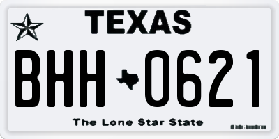 TX license plate BHH0621
