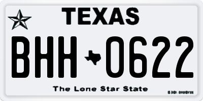 TX license plate BHH0622