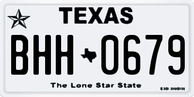 TX license plate BHH0679